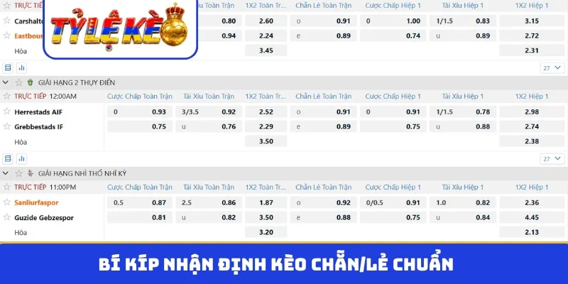 Bí kíp nhận định kèo chẵn/lẻ chuẩn