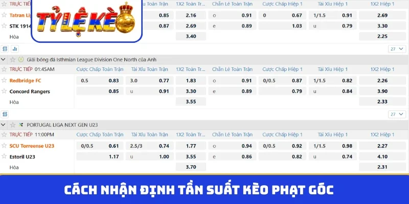 Cách nhận định tần suất kèo phạt góc