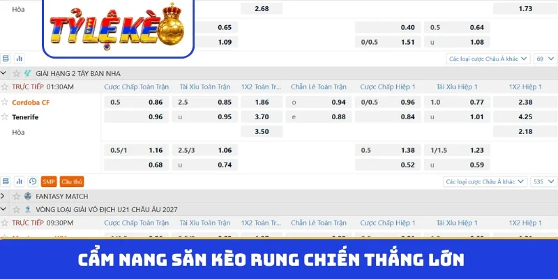 Cẩm nang săn kèo rung chiến thắng lớn