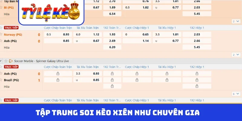 Tập trung soi kèo xiên như chuyên gia